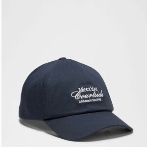 Lululemon Navy 'Meet You Courtside' Embroidered Baseball Cap L/XL Navy/White